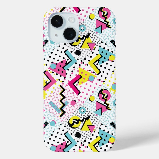 Postmodern Memphis Style Pattern Case-Mate iPhone Case (Back)