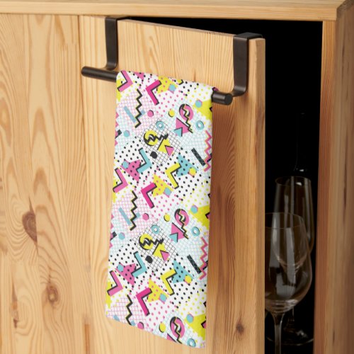 Postmodern Memphis Style Pattern Kitchen Towel