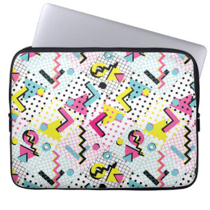 Postmodern Memphis Style Pattern Laptop Sleeve