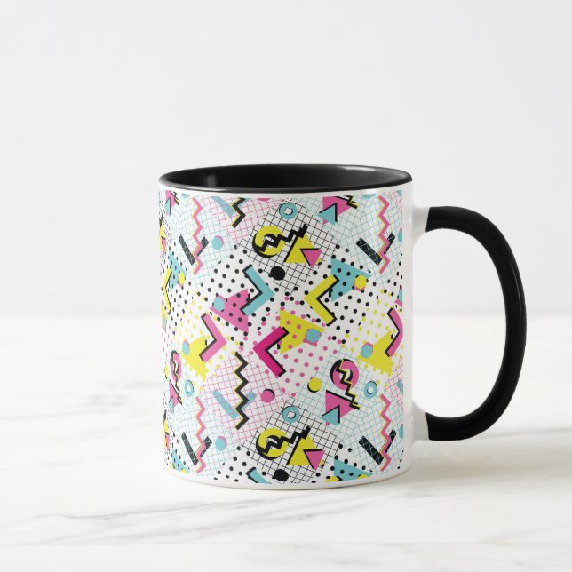 Postmodern Memphis Style Pattern Mug (Right)