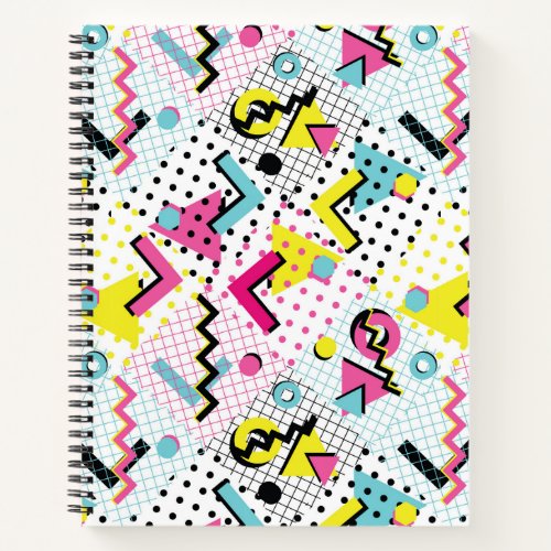 Postmodern Memphis Style Pattern Notebook