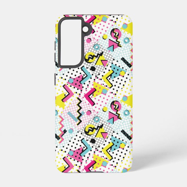 Postmodern Memphis Style Pattern Samsung Galaxy Case (Back)