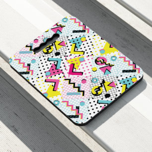 Postmodern Memphis Style Pattern Seat Cushion