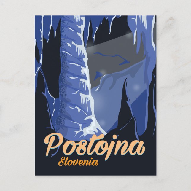 Postojna Slovenia vintage travel poster Postcard (Front)