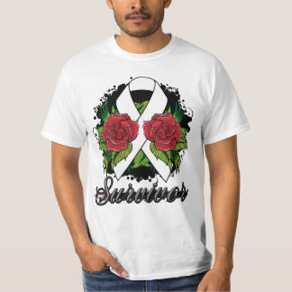 Postpartum Depression Survivor Rose Grunge Tattoo T-Shirt