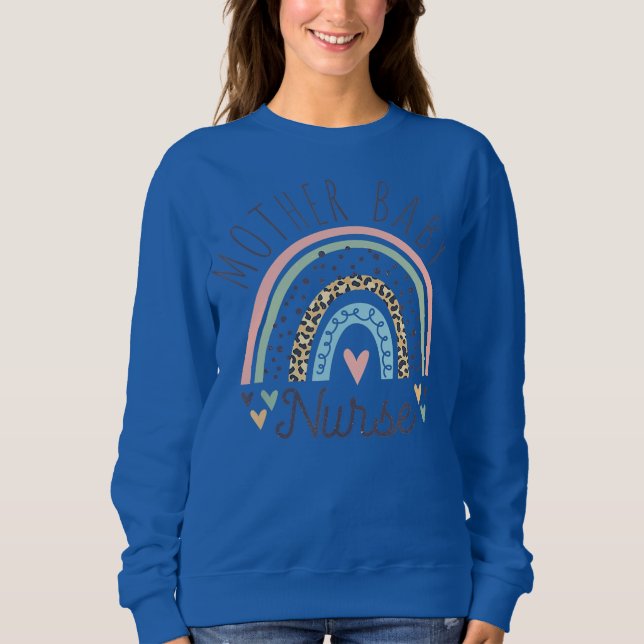 Postpartum Mother Baby Nurse Mom Baby Postpartum Sweatshirt (Front)
