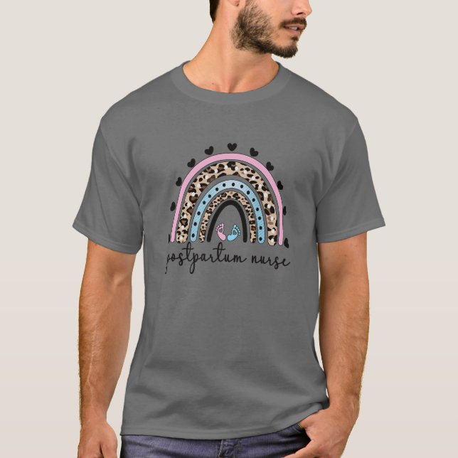 Postpartum Nurse Rainbow Mother Baby Nurse Appreci T-Shirt (Front)