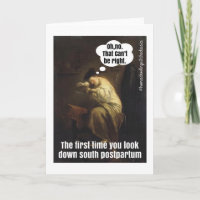 Postpartum train wreck card