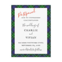 POSTPONED WEDDING Abercrombie Clan Tartan Plaid
