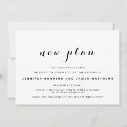 Postponed Wedding Announcement | Zazzle