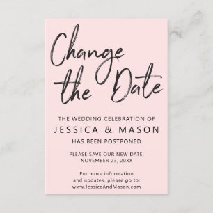 Postponed Wedding Announcement Card