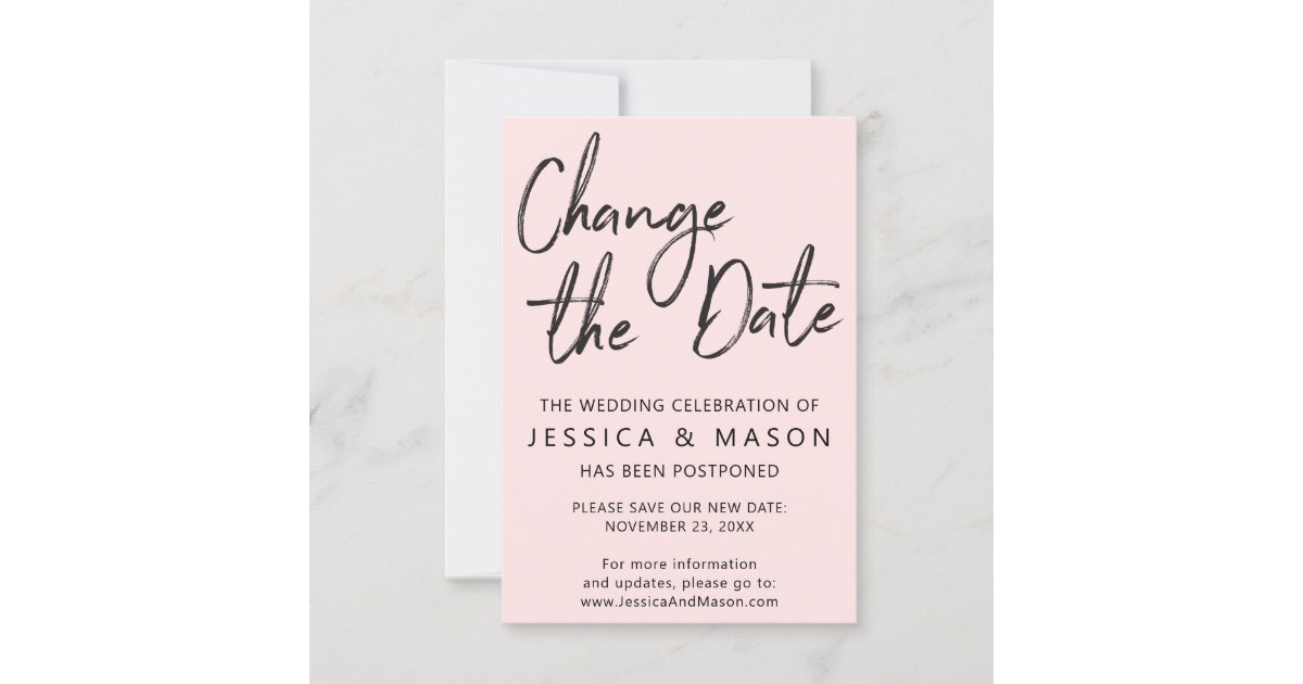 Postponed Wedding Announcement Card | Zazzle