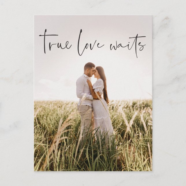 Postponed Wedding Announcement Change Postcard (Front)