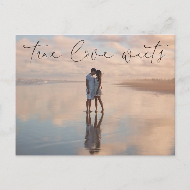 Postponed Wedding Announcement Change Postcard (Front)