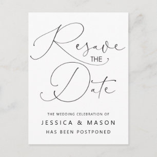Postponed Wedding Announcement Postcard