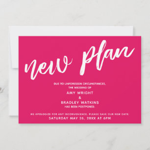 Postponed Wedding New Plan Raspberry Announcement