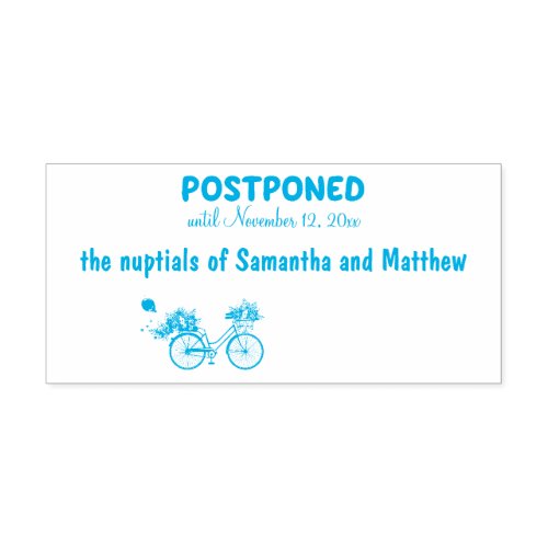 POSTPONED Wedding Special Event Nuptials Custom Self_inking Stamp