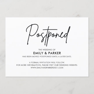 Postponement Announcement