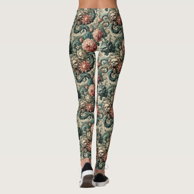 Posture of Perdition – Gothic Victorian  Leggings (Back)
