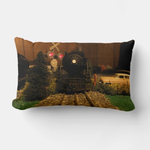 Postwar Lionel 736 Steam Engine Scene Pillow