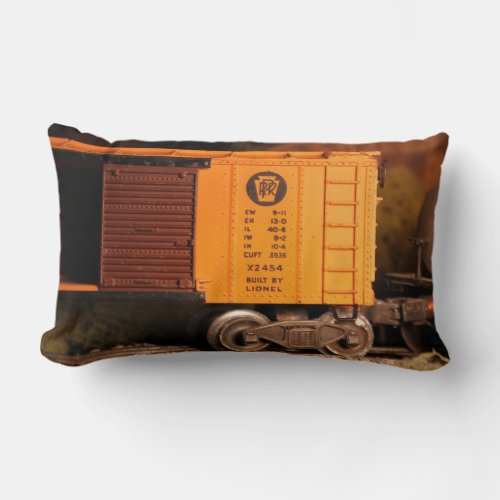 Postwar Lionel Boxcar Train Pillow