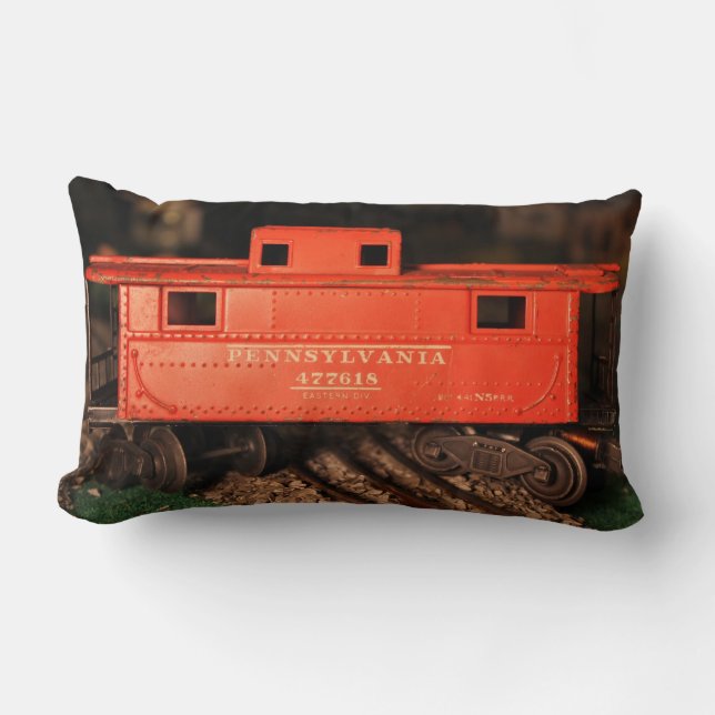 Postwar Lionel Trains Caboose Pillow (Front)