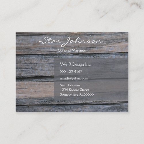 Postwood Gray Business Card Template