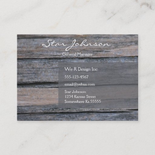Customizable Postwood Gray Business Card Template