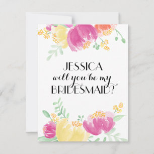 Posy Garden   Bridesmaid Invitation