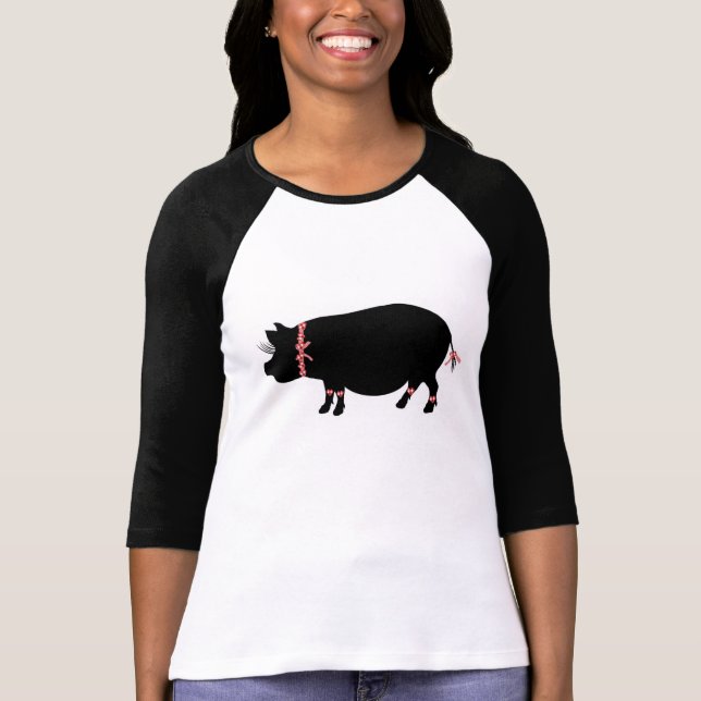 Pot Bellie Pig Girl T-Shirt (Front)