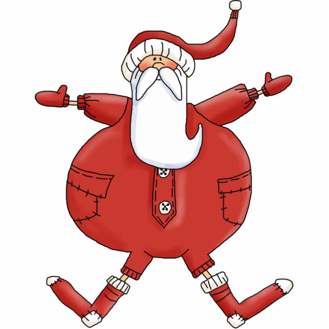 Pot Belly Santa Ornament (Front)