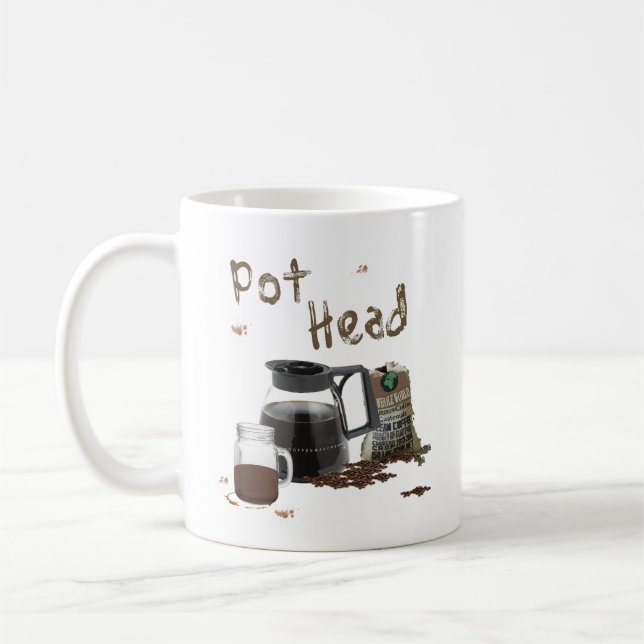 Pot Head Coffee Coffee Mug (Left)