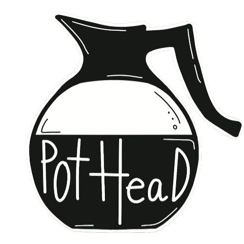 Pot Head Coffee Lover Coffee Pot Sticker 