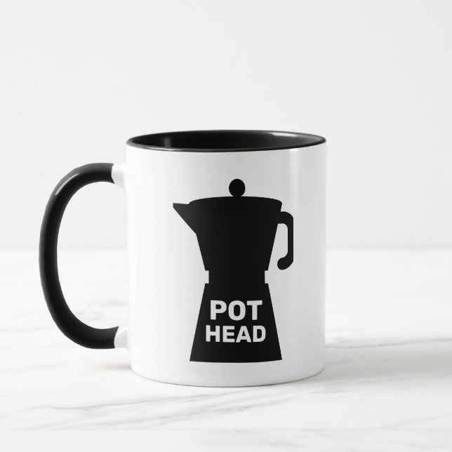 POT HEAD FUNNY COFFEE MUG (Left)