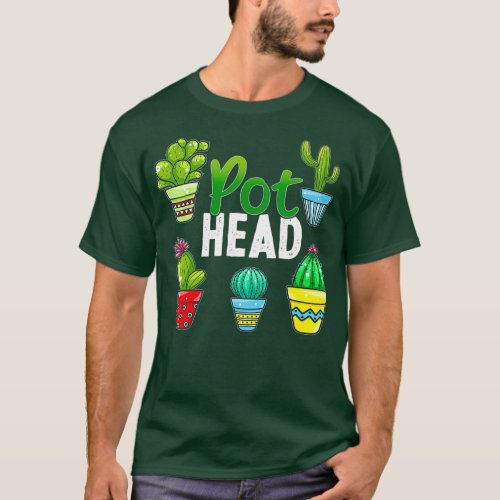 Pot Head Gardeners  succulent Design house plant T_Shirt