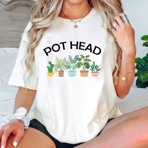 Pot Head Indoor Gardener Mama Birthday white T_Shirt