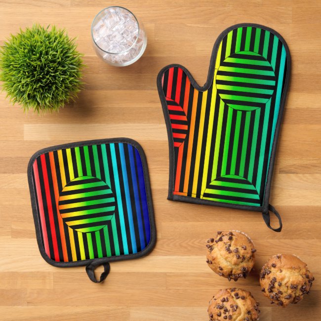 Pot Holders - Striped Optical Illusion