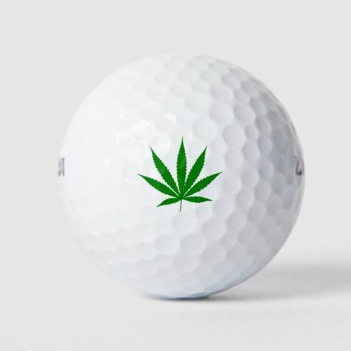 Pot leaf golf balls