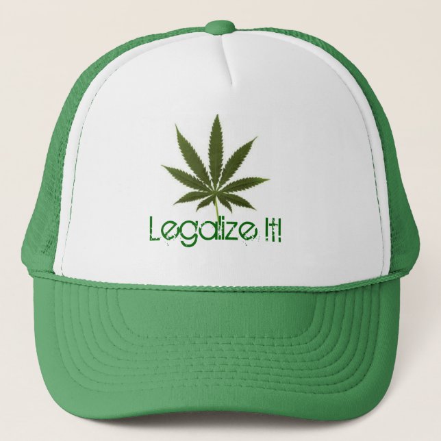 pot-leaf, Legalize It! Trucker Hat (Front)