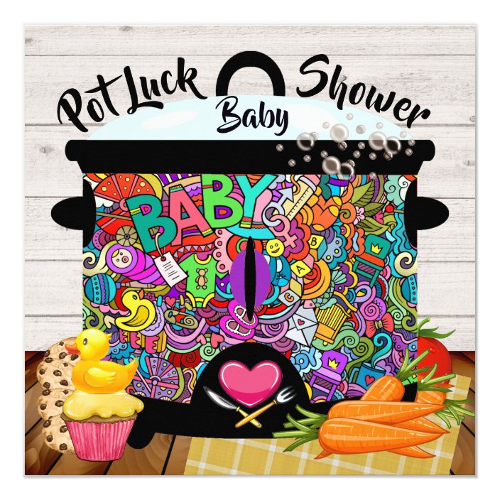 potluck baby shower invitation