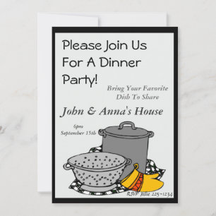 Pot Luck Dinner Invitation