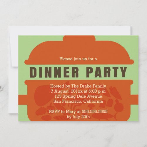 Pot Luck Dinner Party Invitation