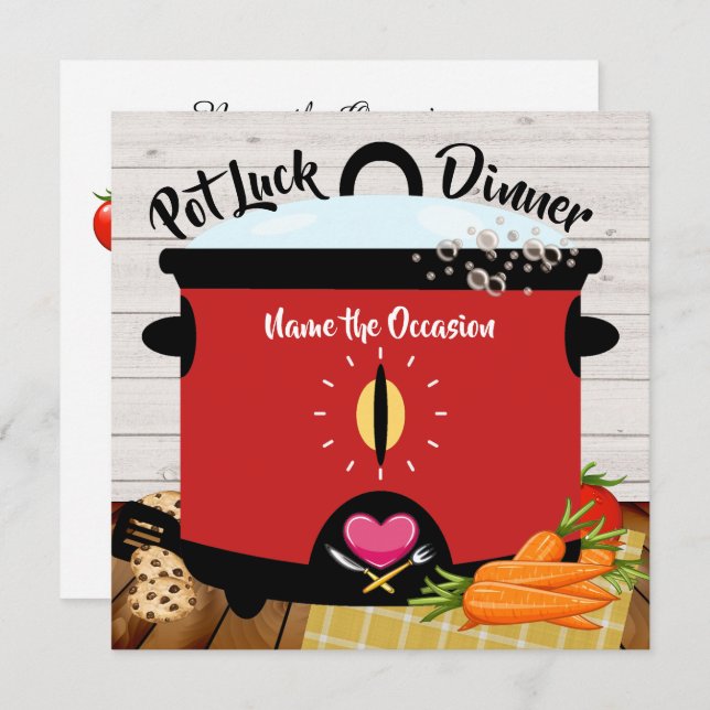 Pot Luck Invitation (Front/Back)