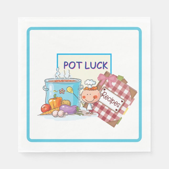 Pot Luck Paper  Napkins (Front)