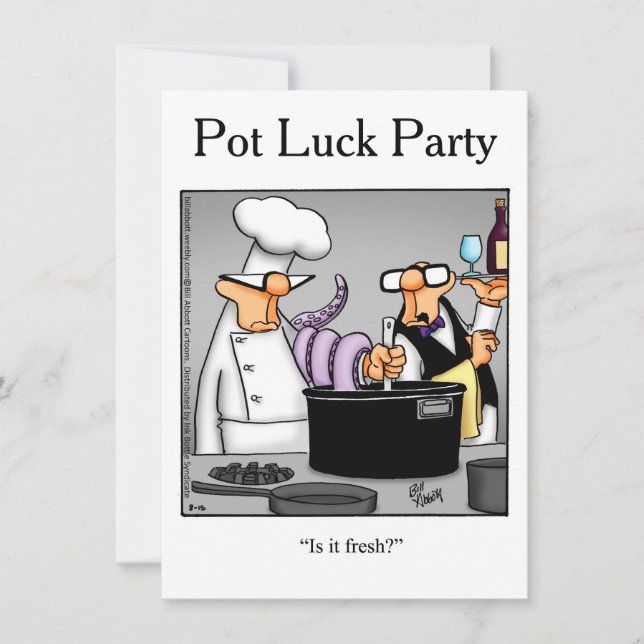 Pot Luck Party Invitations (Front)