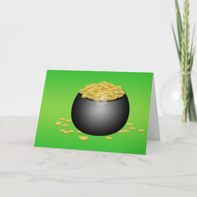 Pot-O-Gold Greeting Card (Front)
