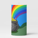 Pot of Gold and Rainbow Pillar Candle