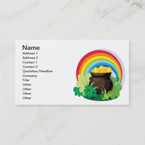 Pot Of Gold Business Card Templates