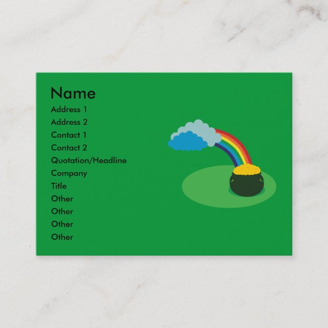 Pot of Gold Business Cards (Front)
