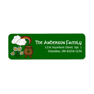 Pot of Gold Irish St. Patrick's Day Address Labels